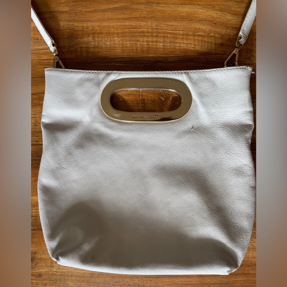 Michael Kors Cream Leather Shoulder Bag